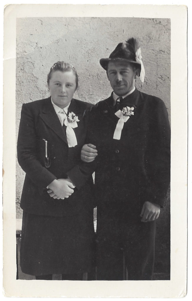 Hochzeit von Anna und Adam Rettensteiner, 1948